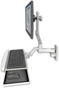AccessMount™ Ultra 510 LCD wall mount with a wrist-rest keyboard tray and an 6" arm