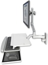 AccessMount™ Ultra 510 LCD wall mount with a work surface tray and slide-out keyboard tray and an 6" arm