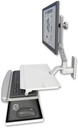 AccessMount™ Ultra 510 LCD wall mount with a work surface tray and slide-out keyboard tray