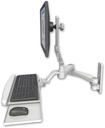 AccessMount™ Ultra 510 LCD wall mount with a wrist-rest keyboard tray and a 20" double-arm