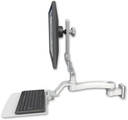 AccessMount™ Ultra 510 LCD 3.5" wall mount with a 12" flat keyboard tray and an 11" arm