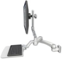 AccessMount™ Ultra 510 LCD 3.5" wall mount with a 12" flat keyboard tray and a 20" double-arm