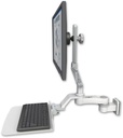 AccessMount™ Ultra 510 LCD 3.5" wall mount with a 12" flat keyboard tray and an 6" arm