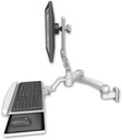 AccessMount™ Ultra 510 LCD 3.5" wall mount with a wrist-rest keyboard tray and a 20" double-arm