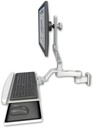 AccessMount™ Ultra 510 LCD 3.5" wall mount with a wrist-rest keyboard tray and an 6" arm