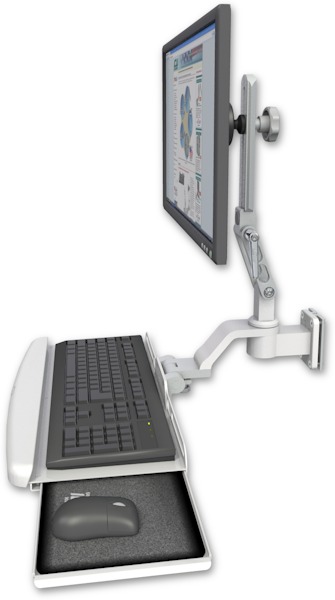 AccessMount™ Ultra 510 LCD 3.5" wall mount with a wrist-rest keyboard tray