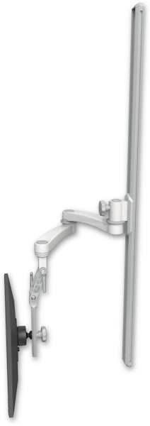 AccessMount™ Inverted Ultra 510 LCD mount on a 50" wall track slider with a 20" double-arm