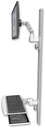 AccessMount™ Ultra 500 LCD mount on a 50" wall track with separate arms and a wrist-rest keyboard tray
