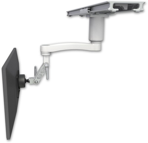 AccessMount™ Inverted Ultra 500 LCD mount on a ProSlide 28" track slider with a 3" riser and an 11" arm