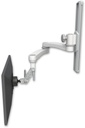 AccessMount™ Inverted Ultra 500 LCD mount on a 19" wall track slider with a 20" double-arm