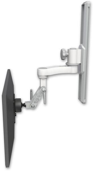 AccessMount™ Inverted Ultra 500 LCD mount on a 19" wall track slider with an 6" arm