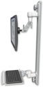 AccessMount™ Inverted Ultra 500 LCD mount on a 36" wall track with separate arms and a 12" keyboard tray