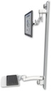 AccessMount™ Inverted Ultra 500 LCD mount on a 50" wall track with separate arms, a 12" flat keyboard tray, and an 11" arm