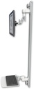 AccessMount™ Inverted Ultra 500 LCD mount on a 50" wall track with separate arms and a 12" flat keyboard tray