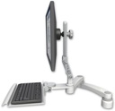 AccessMount™ Ultra 510 LCD desk mount with a 1" riser, a 12" keyboard tray, and a 20" double-arm