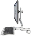 AccessMount™ Ultra 510 LCD desk mount with a 1" riser, a 12" keyboard tray, and an 6" arm