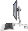 AccessMount™ Ultra 510 LCD desk mount with a 1" riser, a 12" flat keyboard tray, and an 6" arm