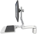 AccessMount™ Ultra 510 LCD desk mount with a 3" riser, a 12" flat keyboard tray, and an 11" arm