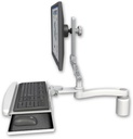 AccessMount™ Ultra 510 LCD desk mount with a 3" riser, a wrist-rest keyboard tray, and an 11" arm