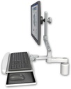 AccessMount™ Ultra 510 LCD desk mount with a 3" riser, a wrist-rest keyboard tray, and an 6" arm