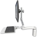 AccessMount™ Ultra 510 LCD desk mount with a 5" riser, a 12" flat keyboard tray, and an 11" arm