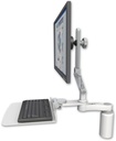 AccessMount™ Ultra 510 LCD desk mount with a 5" riser, a 12" flat keyboard tray, and an 6" arm