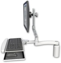 AccessMount™ Ultra 510 LCD desk mount with a 5" riser, a wrist-rest keyboard tray, and an 11" arm