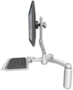 AccessMount™ Ultra 510 LCD desk mount with a 7.5" riser, a 12" keyboard tray, and a 20" double-arm