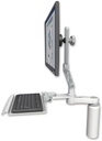 AccessMount™ Ultra 510 LCD desk mount with a 7.5" riser, a 12" keyboard tray, and an 6" arm