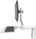 AccessMount™ Ultra 510 LCD desk mount with a 7.5" riser, a 12" flat keyboard tray, and an 11" arm