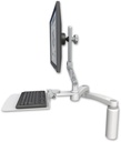 AccessMount™ Ultra 510 LCD desk mount with a 7.5" riser, a 12" flat keyboard tray, and a 20" double-arm