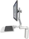 AccessMount™ Ultra 510 LCD desk mount with a 7.5" riser, a 12" flat keyboard tray, and an 6" arm
