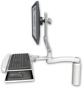 AccessMount™ Ultra 510 LCD desk mount with a 7.5" riser, a wrist-rest keyboard tray, and an 11" arm