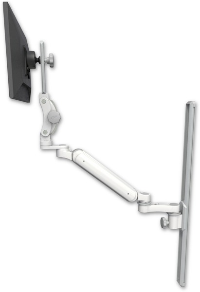 AccessMount™ Ultra 182 Arm with Paralink monitor mount mount on a 36" wall track slider and an 6" arm