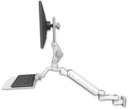 AccessMount™ Ultra 182 Arm with Paralink monitor mount 3.5" wall mount, a 12" flat keyboard tray, and an 6" arm
