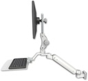 AccessMount™ Ultra 182 Arm with Paralink monitor mount 3.5" wall mount and a 12" flat keyboard tray