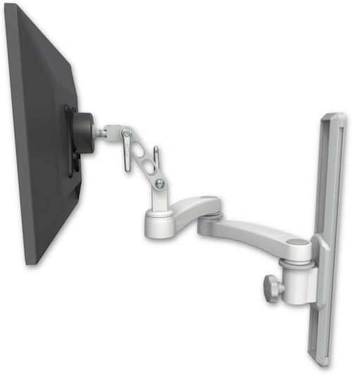 AccessMount™ Ultra 500 LCD mount on a 19" wall track slider with a 20" double-arm