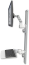 AccessMount™ Ultra 500 LCD mount on a 36" wall track with separate arms and a 12" flat keyboard tray