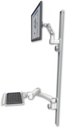 AccessMount™ Ultra 500 LCD mount on a 50" wall track with separate arms, a 12" keyboard tray, and a 20" double-arm