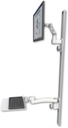 AccessMount™ Ultra 500 LCD mount on a 50" wall track with separate arms, a 12" flat keyboard tray, and an 11" arm