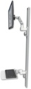 AccessMount™ Ultra 500 LCD mount on a 50" wall track with separate arms and a 12" flat keyboard tray