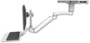 AccessMount™ Inverted Ultra 182 Arm with short EV710 monitor mount mount on a ProSlide 28" track slider, a 3" riser, a 12" flat keyboard tray, and an 11" arm