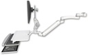 AccessMount™ Inverted Ultra 182 Arm with Paralink monitor mount mount for a 1.5" pole, a work surface tray and slide-out keyboard tray, and an 11" arm