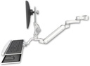 AccessMount™ Inverted Ultra 182 Arm with Paralink monitor mount mount for a 1.75" pole, a wrist-rest keyboard tray, and an 6" arm