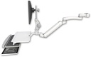 AccessMount™ Inverted Ultra 182 Arm with Paralink monitor mount mount for a 1.75" pole, a work surface tray and slide-out keyboard tray, and an 11" arm