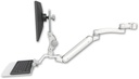 AccessMount™ Inverted Ultra 182 Arm with Paralink monitor mount mount for a 2" pole, a 12" flat keyboard tray, and an 11" arm