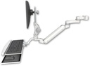 AccessMount™ Inverted Ultra 182 Arm with Paralink monitor mount mount for a 2" pole, a wrist-rest keyboard tray, and an 6" arm