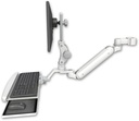AccessMount™ Inverted Ultra 182 Arm with Paralink monitor mount mount for a 2" pole and a wrist-rest keyboard tray