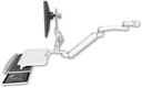 AccessMount™ Inverted Ultra 182 Arm with Paralink monitor mount mount for a 2" pole, a work surface tray and slide-out keyboard tray, and an 11" arm