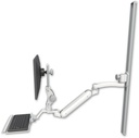 AccessMount™ Inverted Ultra 182 Arm with Paralink monitor mount mount on a 50" wall track slider, a 12" keyboard tray, and an 11" arm
